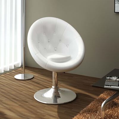 vidaXL Bar Chair White Faux Leather