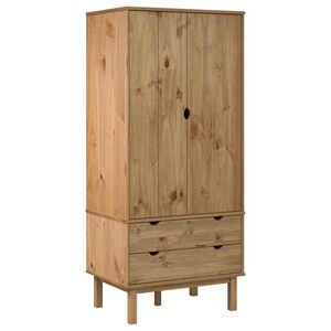 vidaXL Wardrobe | Solid pinewood, engineered wood | Large | Wardrobe