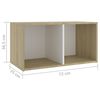 vidaXL TV Cabinets 2 pcs White and Sonoma Oak 72x35x36.5 cm Engineered Wood