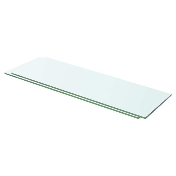 vidaXL Shelves 2 pcs Panel Glass Clear 60x15 cm