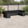 vidaXL 10 Piece Garden Sofa Set with Cushions Black Poly Rattan