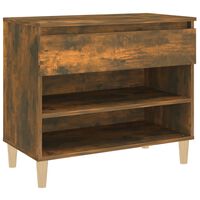 vidaXL Shoe Cabinet Smoked Oak 70x36x60 cm Engineered Wood