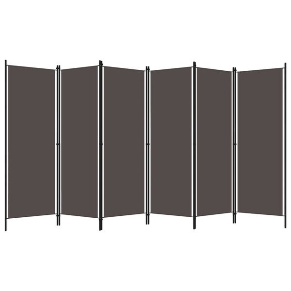 vidaXL 6-Panel Room Divider Anthracite 300x180 cm