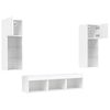 vidaXL 5 Piece TV Wall Units with LED White Engineered Wood