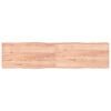 vidaXL Table Top Light Brown 200x50x(2-4)cm Treated Solid Wood Live Edge
