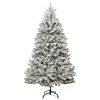 vidaXL Artificial Hinged Christmas Tree 300 LEDs & Flocked Snow 180 cm