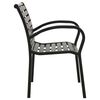 vidaXL Garden Chairs 2 pcs Steel and WPC Black