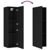 vidaXL TV Cabinets 2 pcs Black 30.5x30x110 cm Engineered Wood
