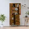 vidaXL Highboard Smoked Oak Engineered Wood