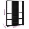 vidaXL Room Divider/Book Cabinet Black 100x24x140 cm Engineered Wood