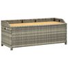 vidaXL Garden Storage Bench 120 cm Poly Rattan Grey