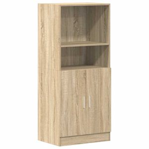 vidaXL Kitchen Cabinet Sonoma Oak 57x41.5x131.5 cm Engineered Wood