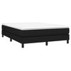 vidaXL Box Spring Bed Frame Black Double Fabric