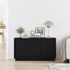 vidaXL Sideboard Black Oak 102 x 35 x 55 cm Engineered Wood