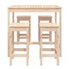 vidaXL 5 Piece Garden Bar Set Solid Wood Pine