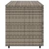 vidaXL Garden Storage Cabinet Grey 110x55x60.5 cm Poly Rattan