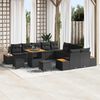vidaXL Garden Sofa Set with Cushion 13 pcs Black Poly rattan