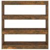vidaXL Book Cabinet/Room Divider Smoked Oak 100x30x103 cm