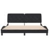 vidaXL Bed Frame without Mattress Black 180x200 cm Velvet