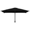 vidaXL Garden Parasol Black 248.5 x 247.5 x 160 cm Polyester and Steel