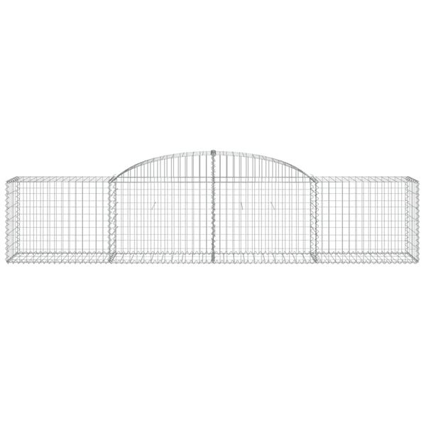 vidaXL Arched Gabion Baskets 20 pcs 300x50x60/80 cm Galvanised Iron