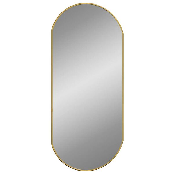 vidaXL Wall Mirror Gold 80x35 cm Oval