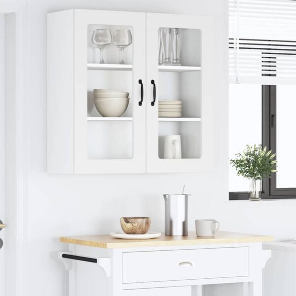 vidaXL Kitchen Cabinet with Door White 80 x 31 x 80 cm Engineered Wood
