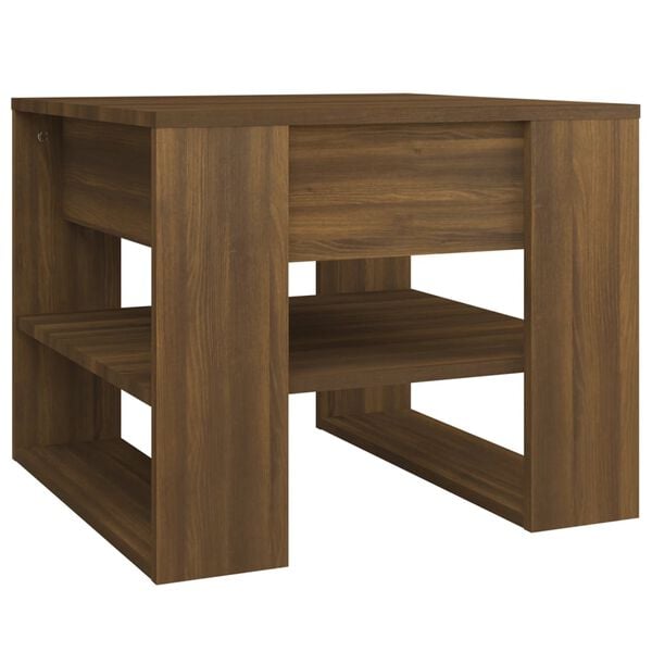 vidaXL Coffee Table Brown Oak 55.5x55x45 cm Engineered Wood