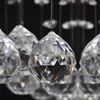 vidaXL White Ceiling Lamp with Glittering Glass Crystal Beads 8 x G9 29 cm