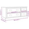 vidaXL TV Cabinet Concrete Grey 100x35.5x45 cm Engineered Wood