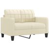 vidaXL 2 Piece Sofa Set with Cushions Cream Faux Leather