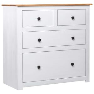 vidaXL Sideboard White 80x40x83 cm Pinewood Panama Range