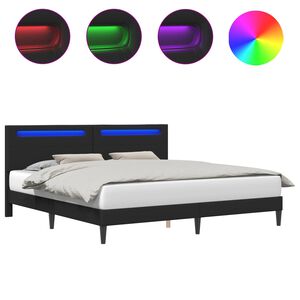 vidaXL Bed Frame Black 180 x 200 cm Faux Leather