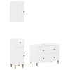 vidaXL 3 Piece Bathroom Cabinet Set ALKMAAR White Engineered Wood