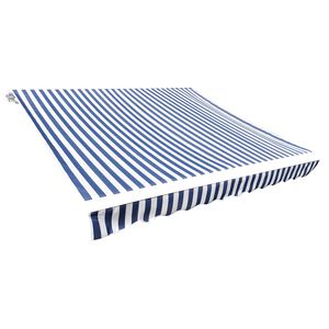 vidaXL Awning Replacement Fabric Blue and White 300x250 cm Polyester
