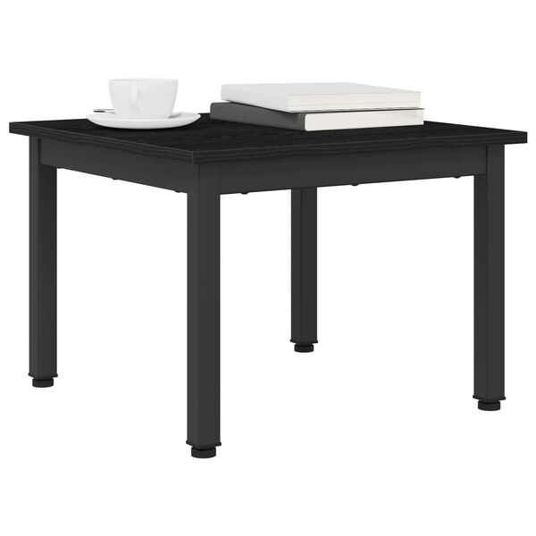 vidaXL Coffee Table Black Oak 50 x 50 x 36 cm Engineered Wood
