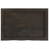 vidaXL Wall Shelf Dark Brown 60x40x(2-4) cm Treated Solid Wood Oak