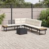 vidaXL 2 Piece Garden Sofa Set with Cushions Black Poly Rattan and Glass