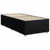 vidaXL Box Spring Bed with Mattress Black King Single Fabric