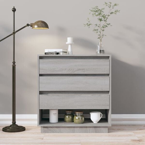 vidaXL Sideboard Grey Sonoma 70x41x75 cm Engineered Wood
