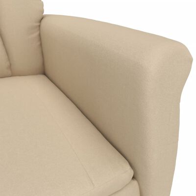 vidaXL Massage Chair Cream Faux Suede Leather