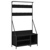 vidaXL Clothes Rack with Shoe Storage Black 100x41x184 cm