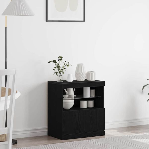 vidaXL Sideboard Black 60 x 37 x 67 cm Engineered wood