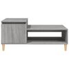 vidaXL Coffee Table Grey Sonoma 100x50x45 cm Engineered Wood