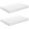 vidaXL Floating Wall Shelves 2 pcs High Gloss White 40x23x3.8 cm MDF