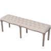 vidaXL Bench Linen Solid Wood 150x40x48 cm Cream White