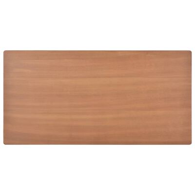 vidaXL Dining Table Brown 120x60x73 cm Solid Plywood Steel