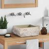 vidaXL Sink Cream 30x30x13 cm Marble
