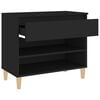 vidaXL Shoe Cabinet Black 70x36x60 cm Engineered Wood