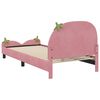 vidaXL Children's Bed Frame with Headboard Pink 90 x 190 cm Velvet